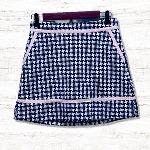 Lady Hagen Skort Navy/White with Pink Ribbon Accent Size 2